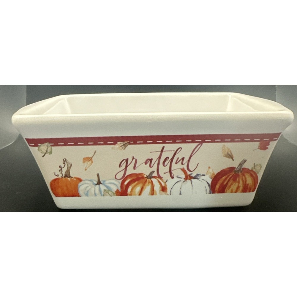 Royal Norfolk "Grateful"  Ceramic Mini Loaf Baking Bread Dish Oven & Microwave